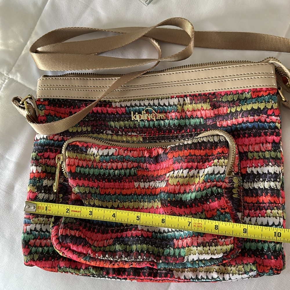 Kipling Colorful Basket Weave Crossbody Bag - Picture 9 of 10